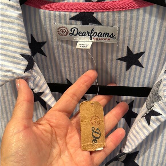 Dearfoams Star Patterned Night Shirt Size Large - Picture 3 of 4